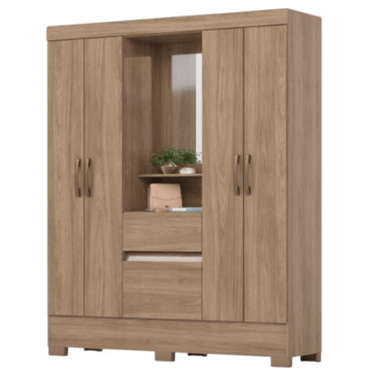 Closet MDF 4 Puertas 2 Jequitiba Brilho - Henn - Titan.com.pa - 2150109807463