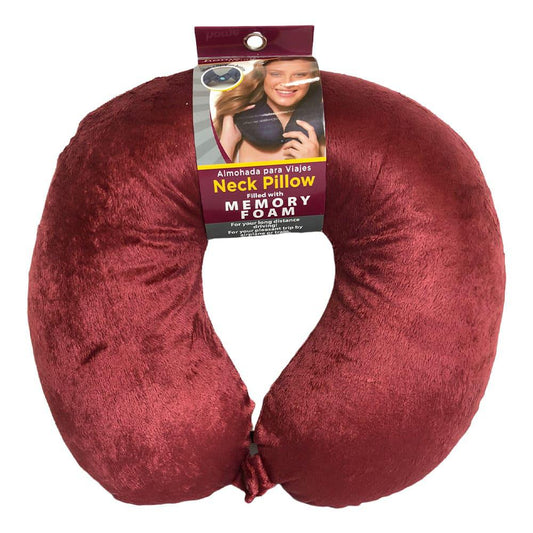 Cojin de Cuello Home Living 30 X 30 Cm - Rojo Vino