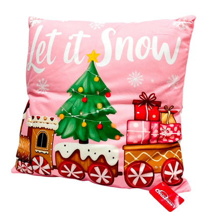 Cojín De Navidad Decorativo 41X41 CM Rosado - Christmas Elegance