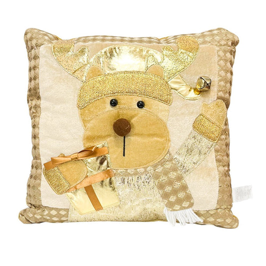 Cojín Decorativo Navideño Reno 38x38 cm / Gold / Christmas Elegance - Christmas Elegance - Titan.com.pa - 2100000415397