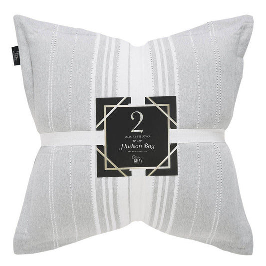 Cojin Decorativo Rt Designer Hudson Bay 2 Piezas - Gris Claro