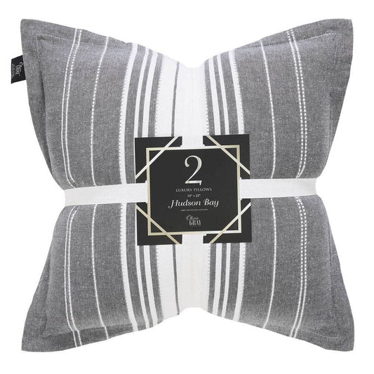 Cojin Decorativo Rt Designer Hudson Bay 2 Piezas - Gris Oscuro