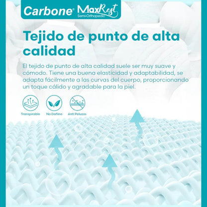 Colchón Carbone Al Vacío Max Rest Semi - Ortopédico - Twin - Carbone - Titan.com.pa - 2150110359791