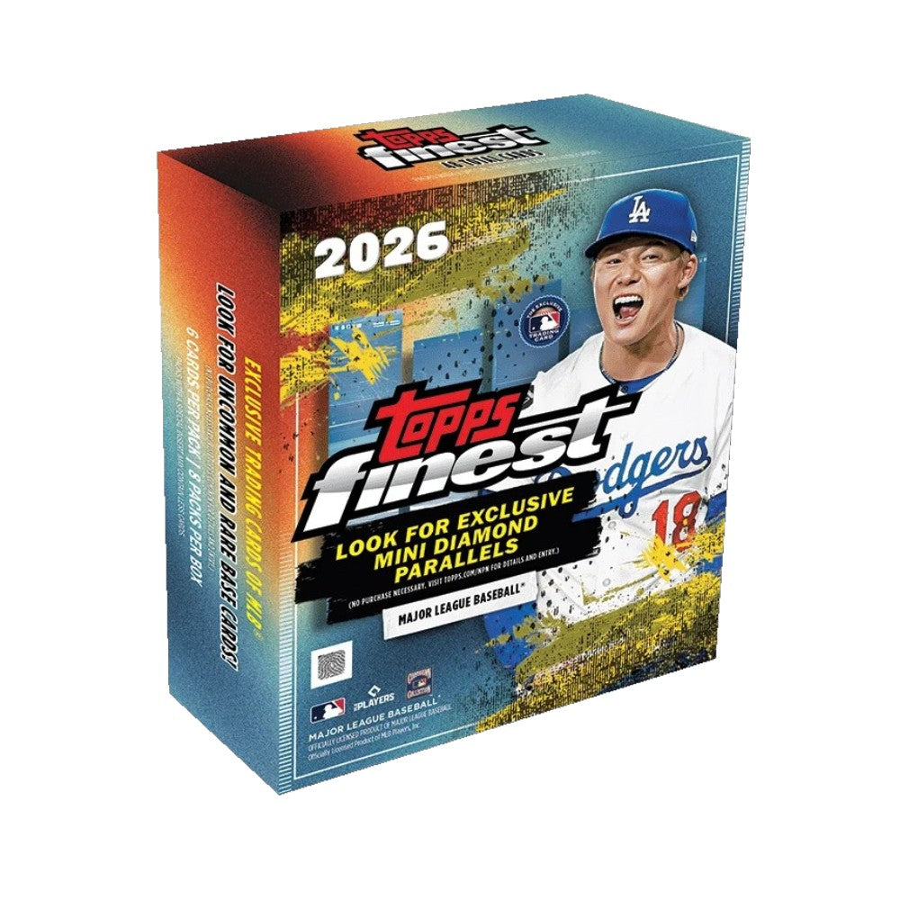 2026 Topps Finest Baseball Mega con 48 cartas coleccionables.