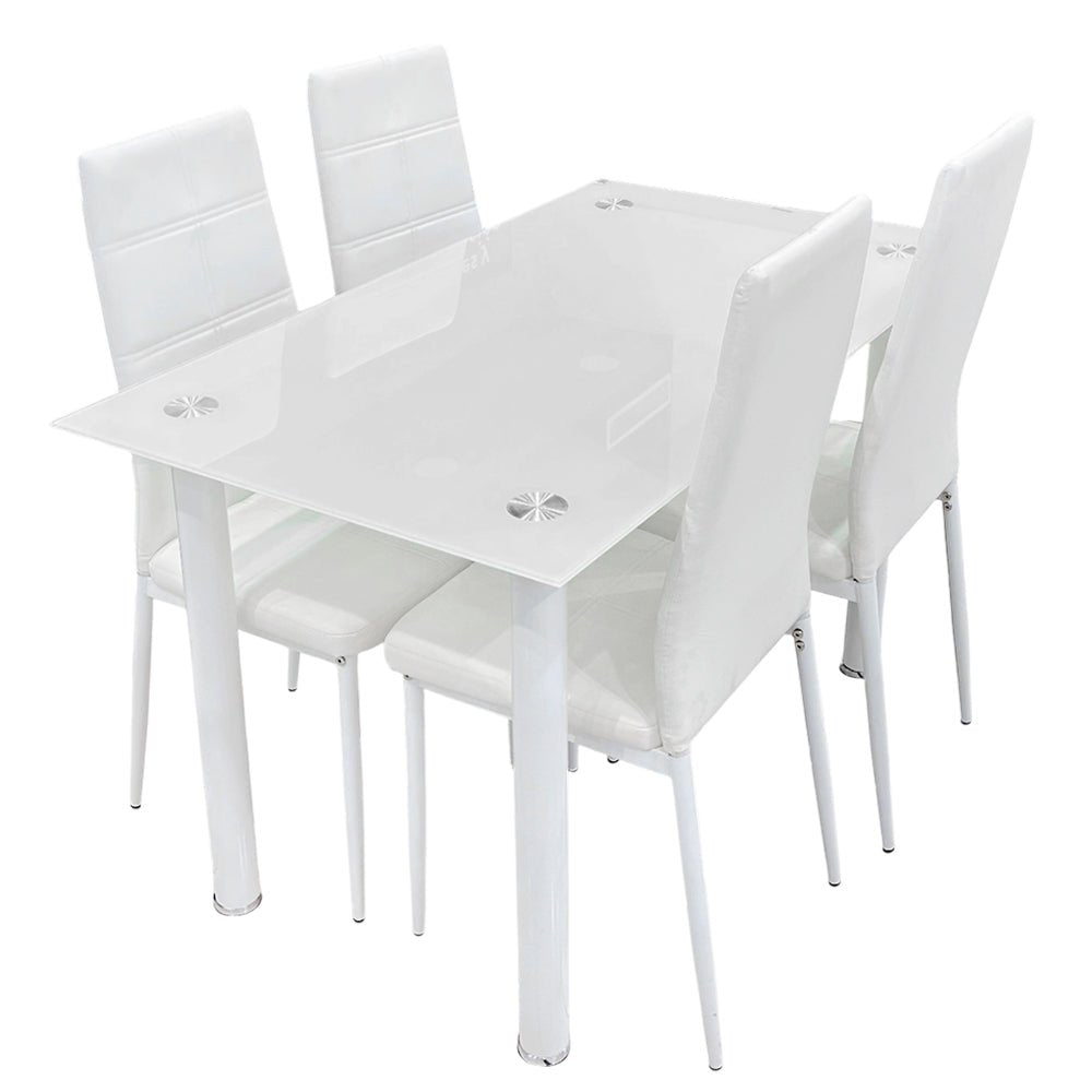 Comedor Elements Furniture / 4 Puestos de Metal / Con Vidrio Blanco - Elements Furniture - Titan.com.pa - 2100000147113