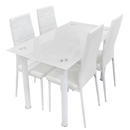 Comedor Elements Furniture / 4 Puestos de Metal / Con Vidrio Blanco - Elements Furniture - Titan.com.pa - 2100000147113