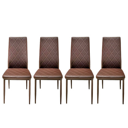 Comedor Elements Furniture 4 Puestos de Metal / Vidrio Chocolate - Elements Furniture - Titan.com.pa - 2100000480241