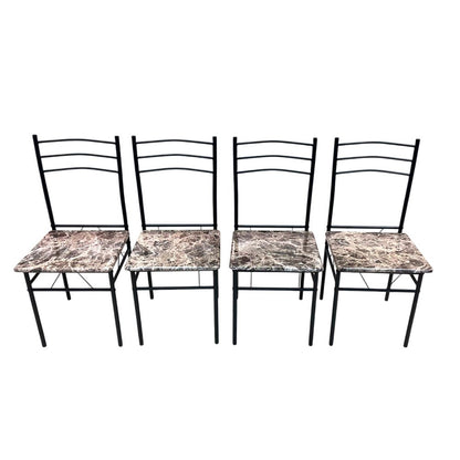 Comedor MDF 4 Puestos Marble Black Elements Furniture - Elements Furniture - Titan.com.pa - 2100001452926