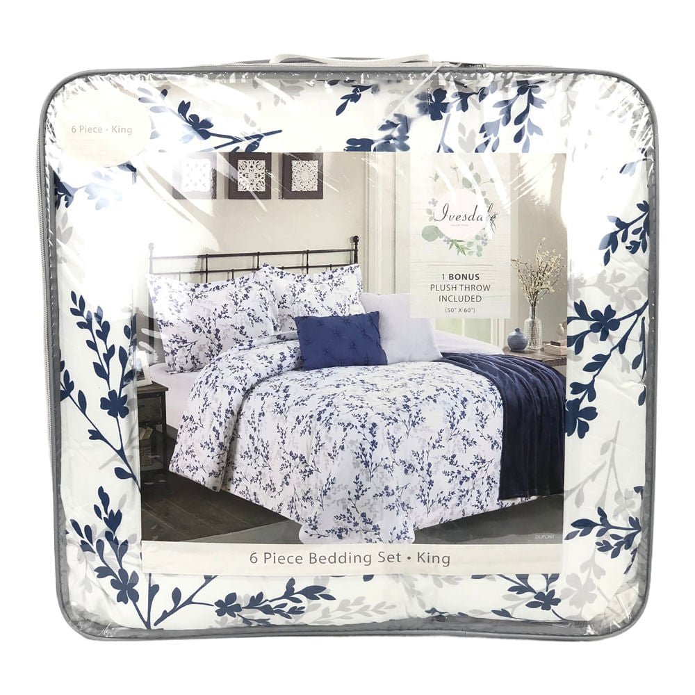 Comforter Crest Home Dupont Azul - QUEEN