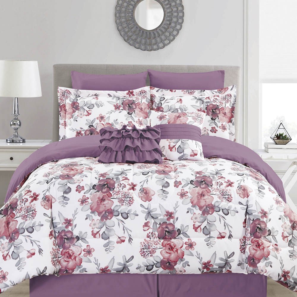 Comforter Home Accents Estampado Floral de 5 Piezas - King