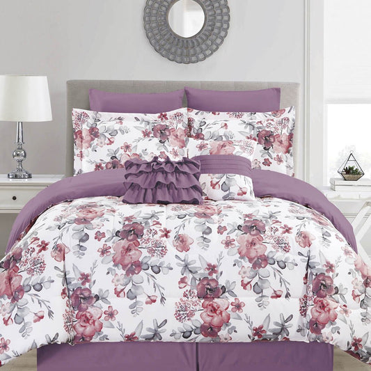 Comforter Home Accents Estampado Floral de 5 Piezas - King