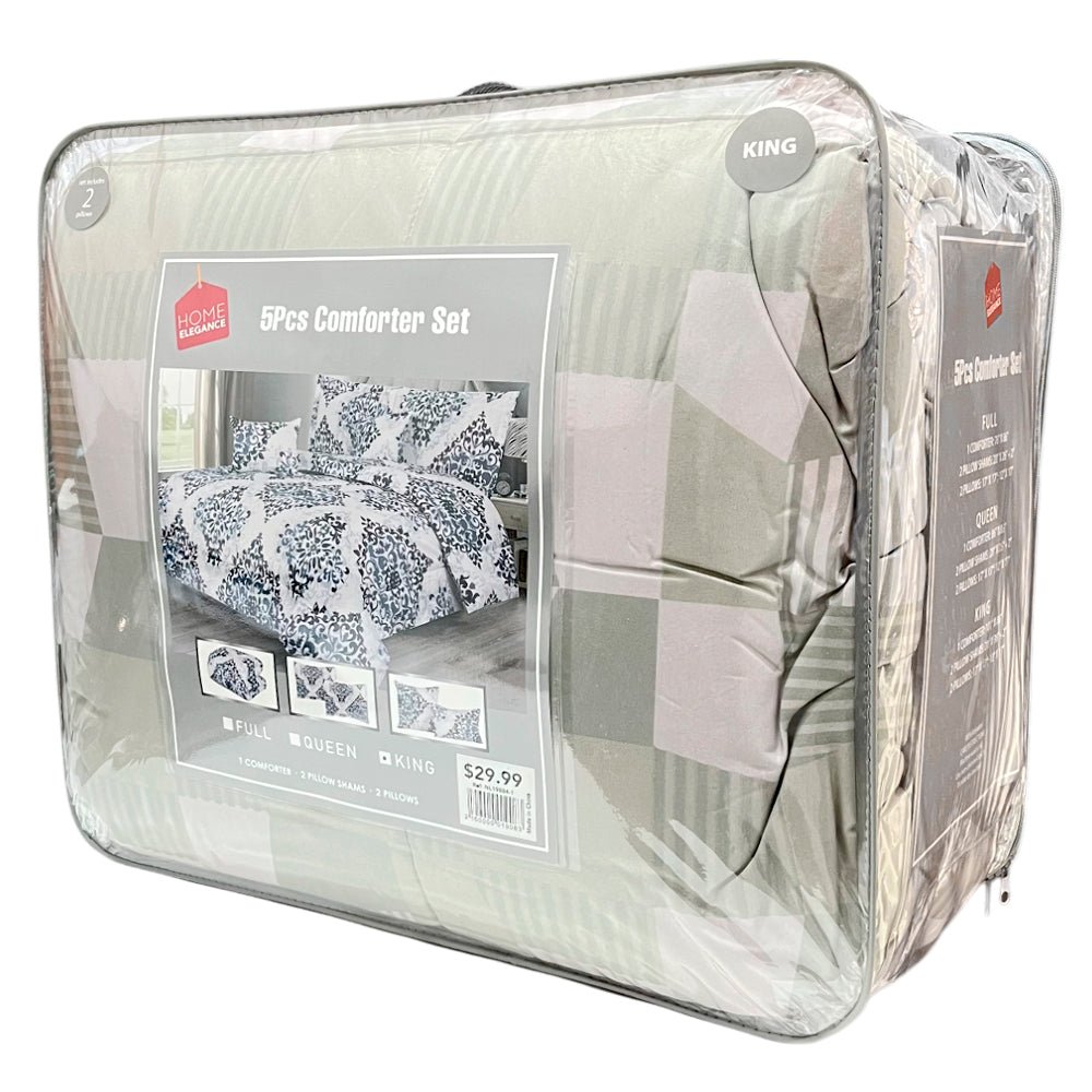 Comforter King Home Elegance / 5 Piezas / Estampado / Surtido - Home Elegance - Titan.com.pa - 2100000019083