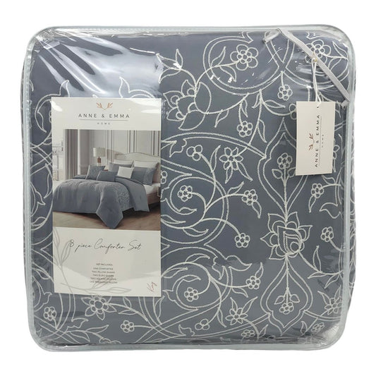Comforter Sl Home Fashion Harlow 8 Piezas Gris - King
