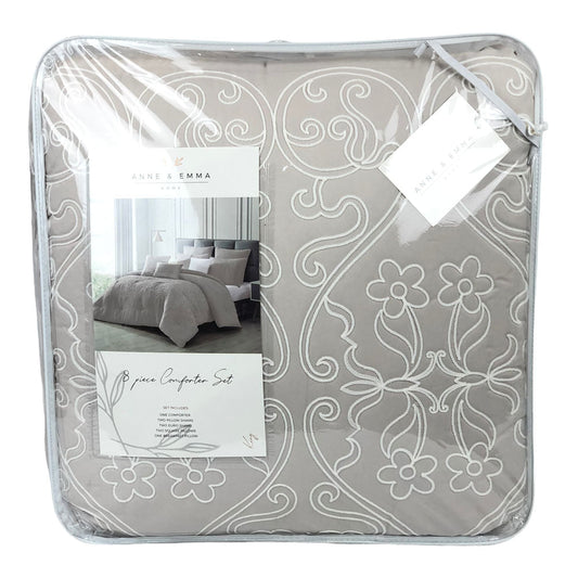 Comforter Sl Home Fashion Marcelle 8 Piezas Chocolate claro - King