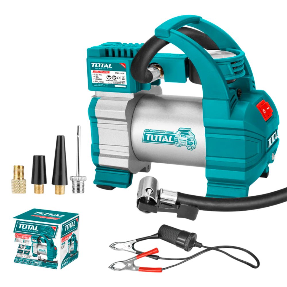 Compresor De Aire Automatico Total / 12V /10 A. /Presion Max. 140 PSI - Total - Titan.com.pa - 6925582192599