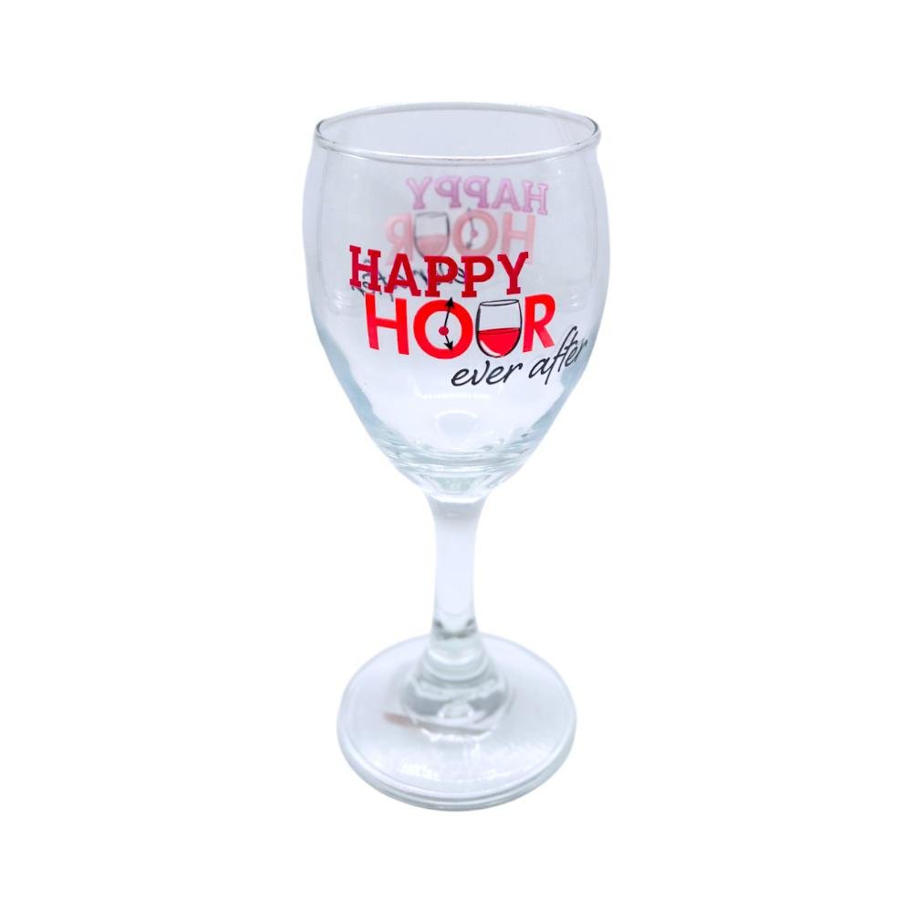 Copa de Vino Cristar 10 Oz Sublimada Happy Hour