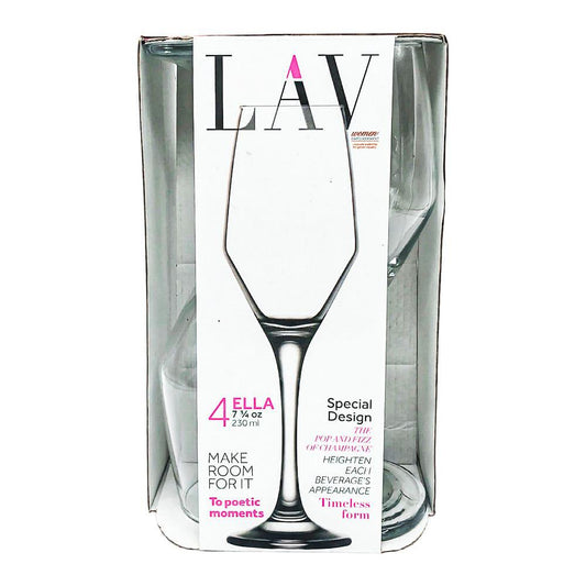 Copa Para Champagne Lav Ella de Vidrio 4 Piezas
