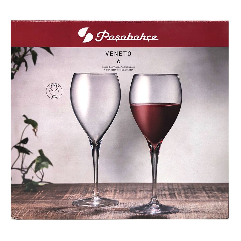 Copa Pasabahce Veneto de Vidrio 6 Piezas 15 oz