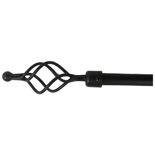 Cornisa Home Accents de Metal - Negro - 48" - 84"