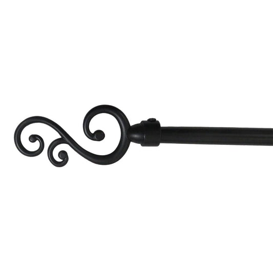 Cornisa Home Accents de Metal - Negro - 48" - 84"