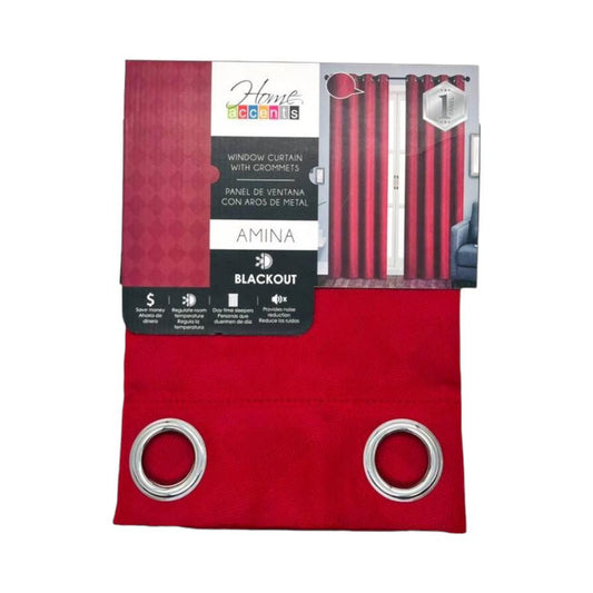 Cortina Amina Home Accents 55 x 84" Blackout - Rojo