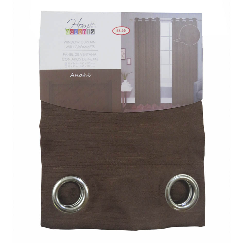 Cortina Anahí Home Elegance 55" x 84" - Chocolate