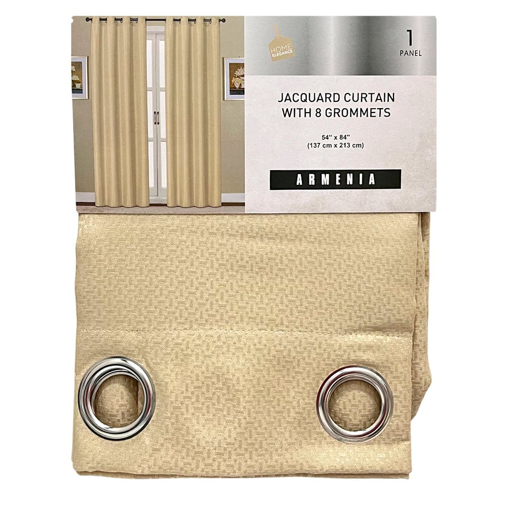 Cortina Armenia / Home Elegance / Taupe con Aros / 54" x 84" - Home Elegance - Titan.com.pa - 2100000142408