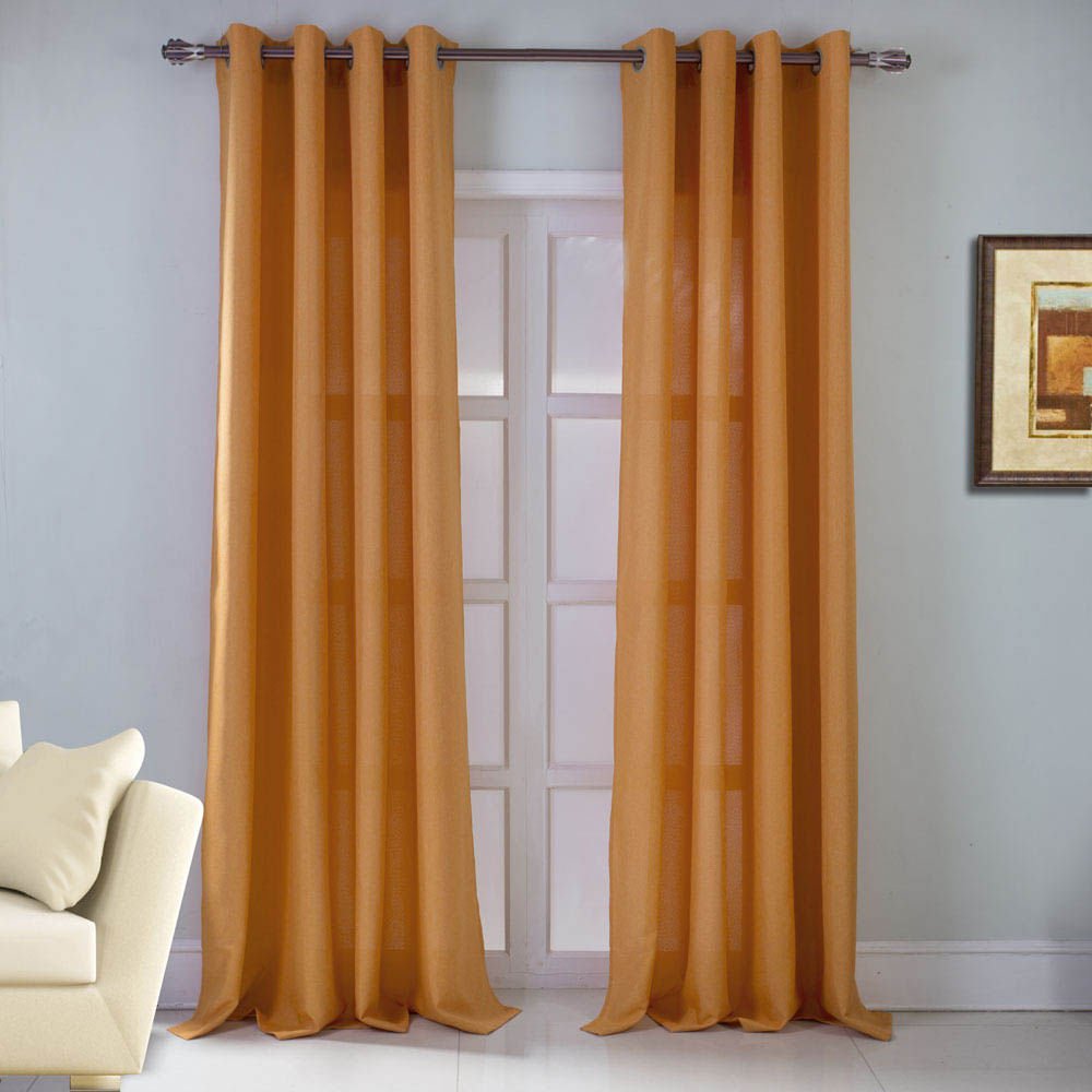 Cortina Asbury Rt Designer Con Aros 54" x 84" - Naranja Claro