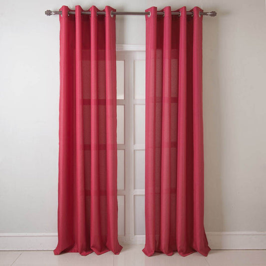 Cortina Asbury Rt Designer Con Aros 54" x 84" - Rojo