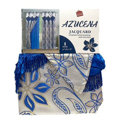 Cortina Azucena Home Elegance - Navy c/ Cenefa - Bolsillo Barra - 54 x 84" - Home Elegance - Titan.com.pa - 2100000460052