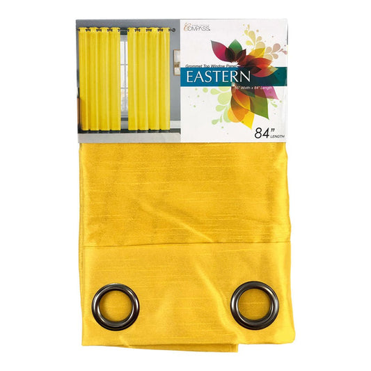 Cortina Be Artistic Eastern Con Aros 55" x 84" - Amarillo
