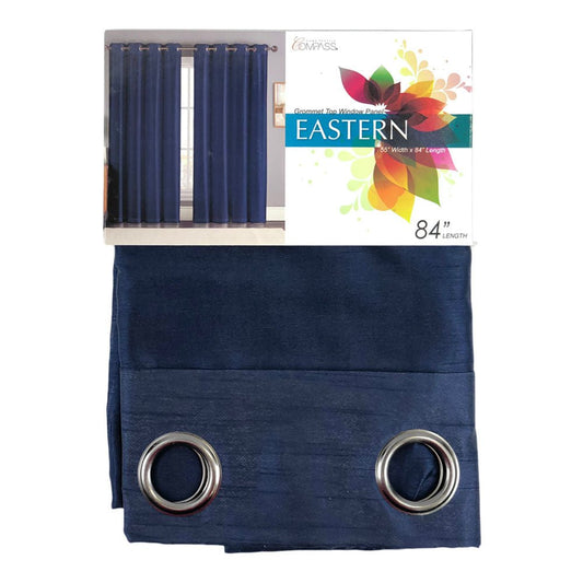 Cortina Be Artistic Eastern Con Aros 55" x 84" - Azul