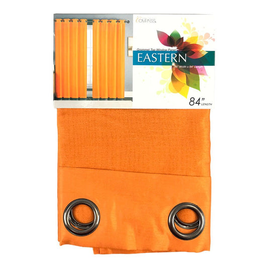 Cortina Be Artistic Eastern Con Aros 55" x 84" - Naranja