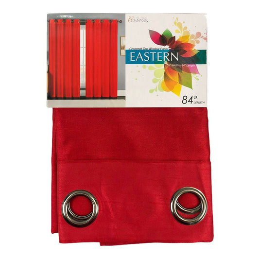 Cortina Be Artistic Eastern Con Aros 55" x 84" - Rojo