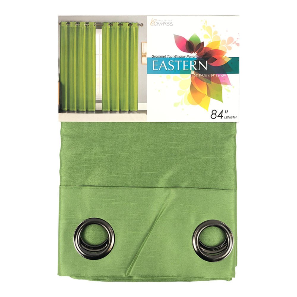 Cortina Be Artistic Eastern Con Aros 55" x 84" - Verde claro