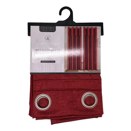 Cortina Be Artistic Meya Con Aros 54" x 84" - Rojo Oscuro