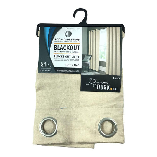 Cortina Blackout Lynx Con Aros 52" x 84" - Beige