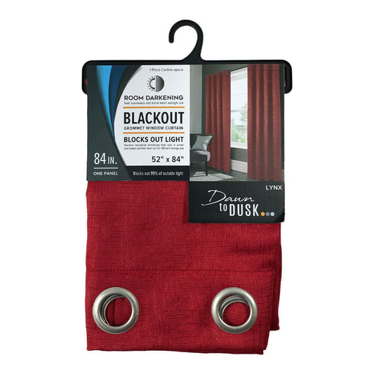Cortina Blackout Lynx Con Aros 52" x 84" - Rojo