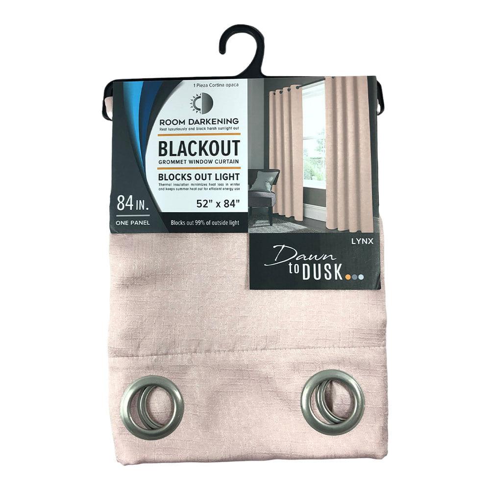 Cortina Blackout Lynx Con Aros 52" x 84" - Rosa Claro