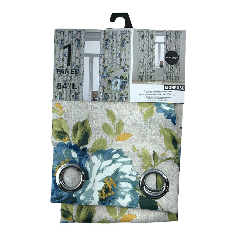 Cortina Blackout Popular Home Monrose Con Aros 54" x 84" - Turquesa Azulado