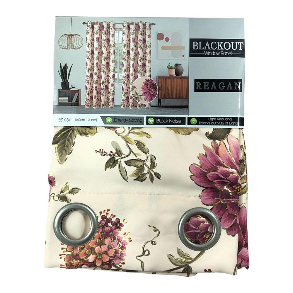 Cortina Blackout Sally Textile Reagan Con Aros 55" x 84" - Rose Gold