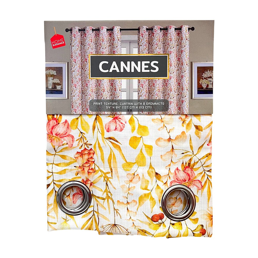 Cortina Cannes Home Elegance / Naranja con Aros – 54" x 84" - Home Elegance - Titan.com.pa - 2100000855476