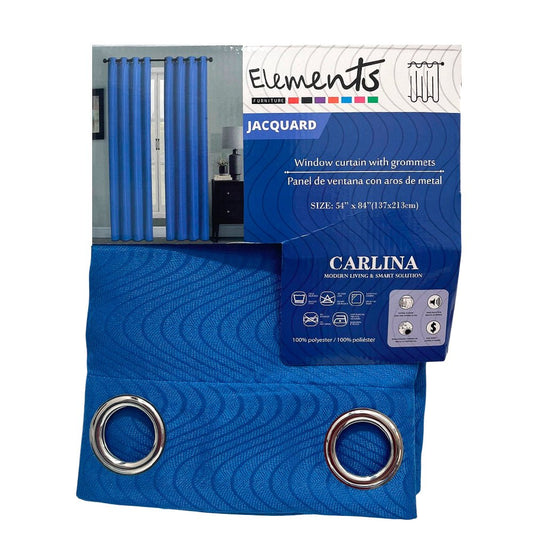 Cortina Carlina Elements - Jacquard Azul - 54 x 84" - Elements - Titan.com.pa - 2100000618040