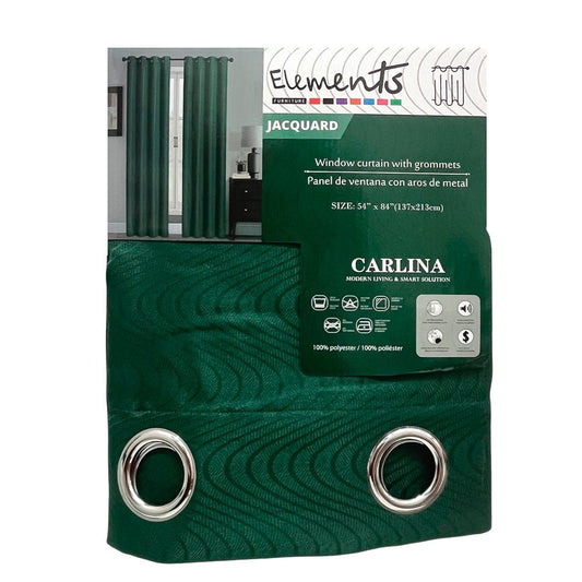 Cortina Carlina Elements - Jacquard Verde - 54 x 84" - Elements - Titan.com.pa - 2100000008957