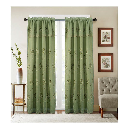 Cortina Carter Bordada Rt Designer de 54'' x 90'' - Lima Claro