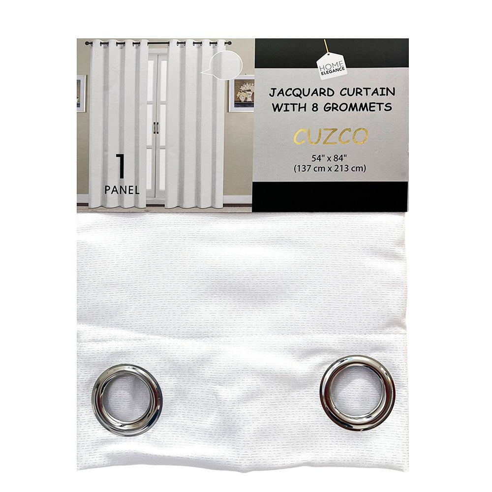 Cortina Cuzco Home Elegance / Blanca con Aros – 54" x 84" - Home Elegance - Titan.com.pa - 2100000516971