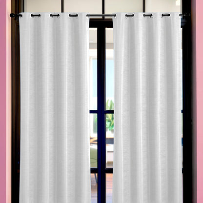 Cortina Cuzco Home Elegance / Blanca con Aros – 54" x 84" - Home Elegance - Titan.com.pa - 2100000516971