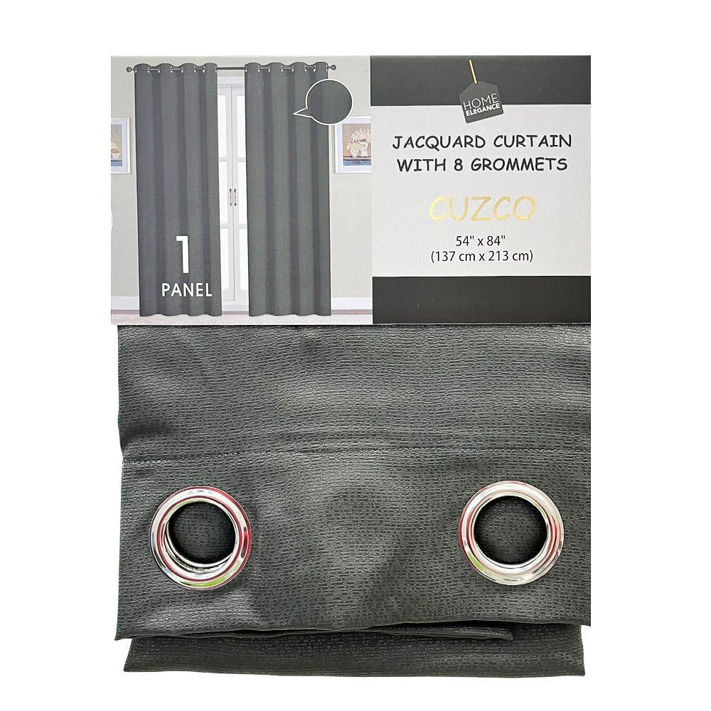 Cortina Cuzco Home Elegance / Charcoal con Aros – 54" x 84" - Home Elegance - Titan.com.pa - 2100000694716