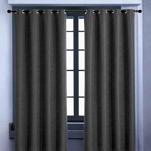 Cortina Cuzco Home Elegance / Charcoal con Aros – 54" x 84" - Home Elegance - Titan.com.pa - 2100000694716