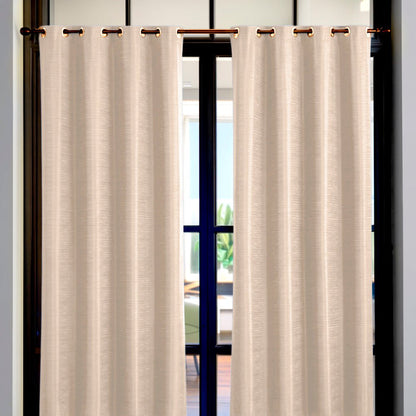 Cortina Cuzco Home Elegance / Taupe con Aros – 54" x 84" - Home Elegance - Titan.com.pa - 2100000497911